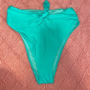 Neon green aerie high waisted cheeky bottoms size small